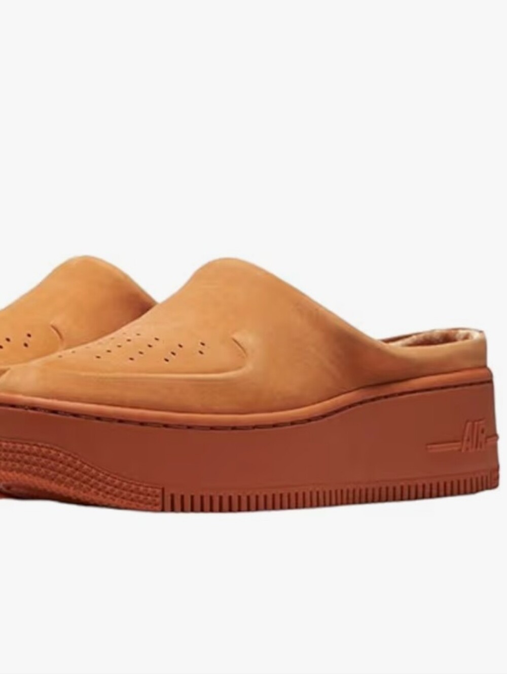 NIKE Air Force 1 Lover XX Leather Mules in Cinder Orange - Picture 2 of 9